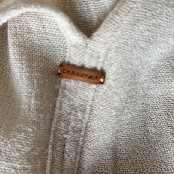 CARAVANA Cape Style Linen Jumpsuit with Side Slits in Pants and Belt. OSFM - Picture 5 of 5